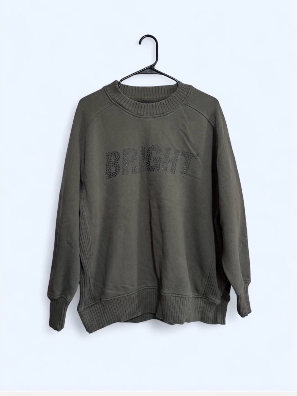 Aerie dark green crew neck sweatshirt